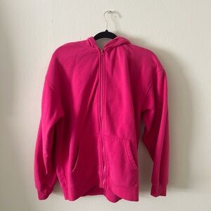 pink zip up